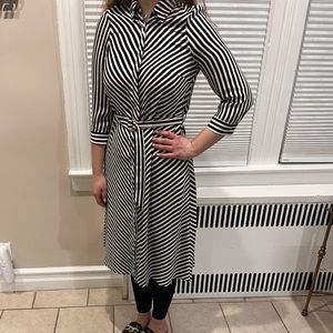 Black and white stripe dress